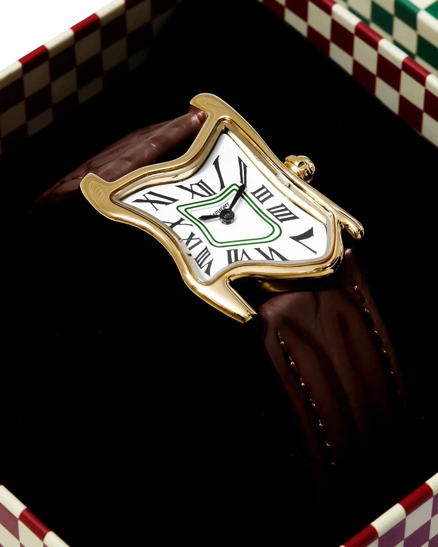 Square Melting Watch Small Gold