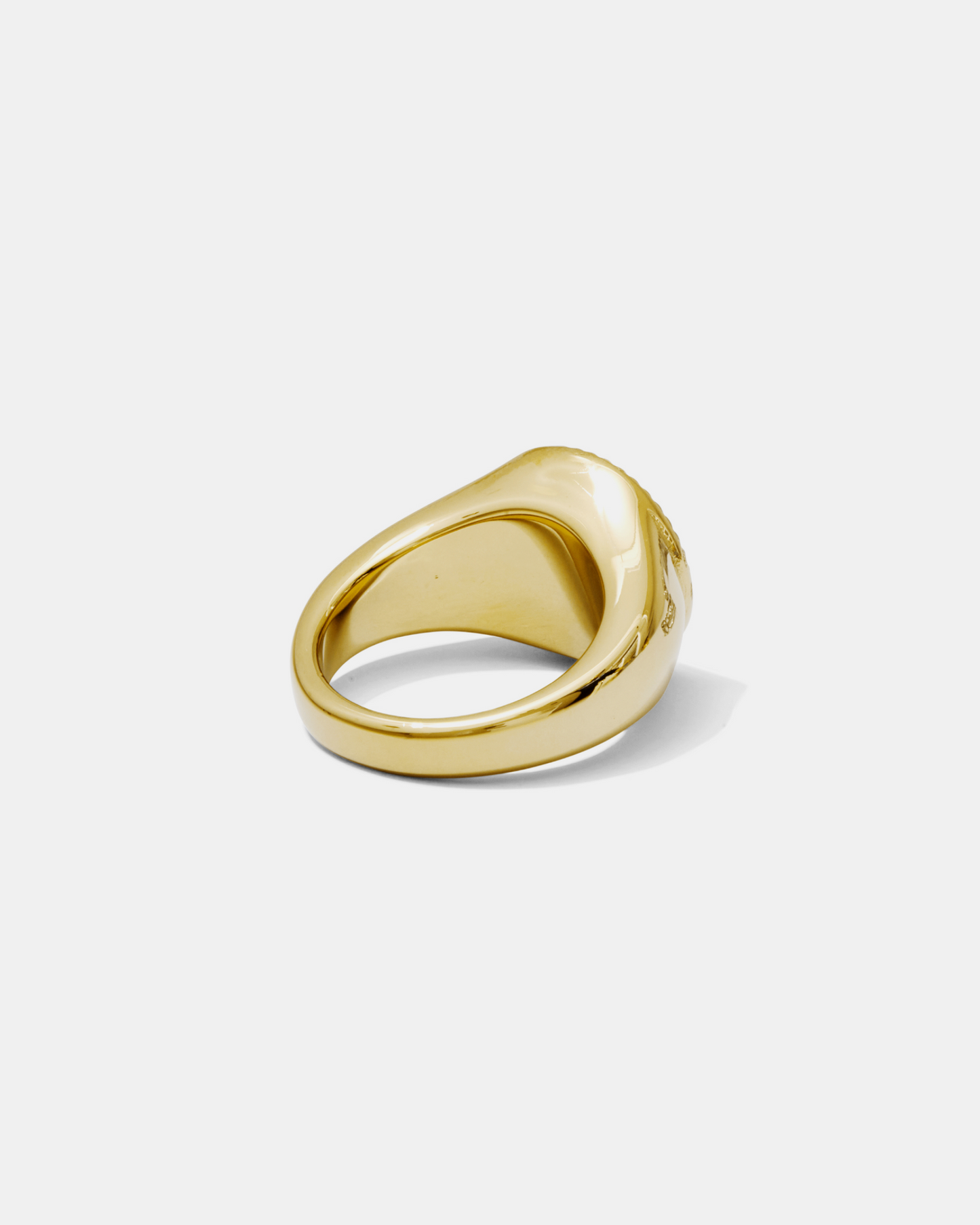 Fluted Gemstone Signet Ring