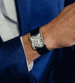 Square Melting Watch Large Silver