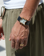 Square Melting Watch Large Gold