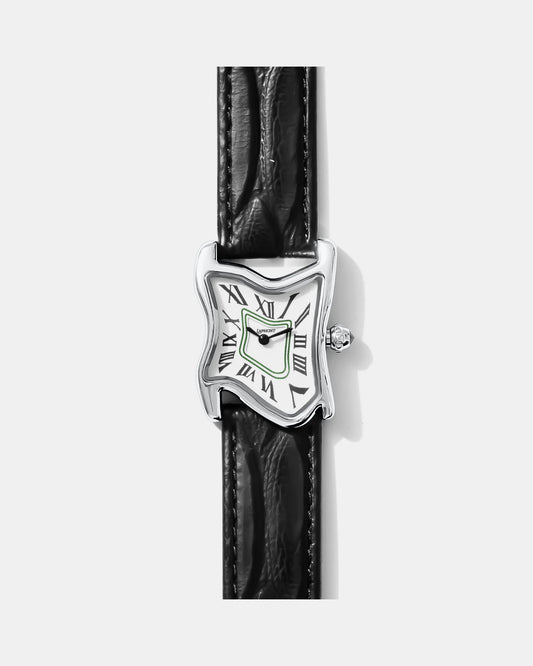 Square Melting Watch Silver Small