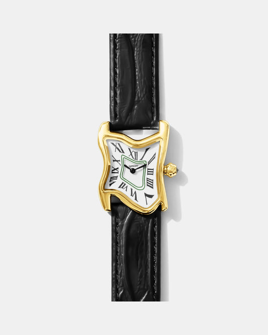 Square Melting Watch Small Gold