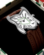 Square Melting Watch Silver Large