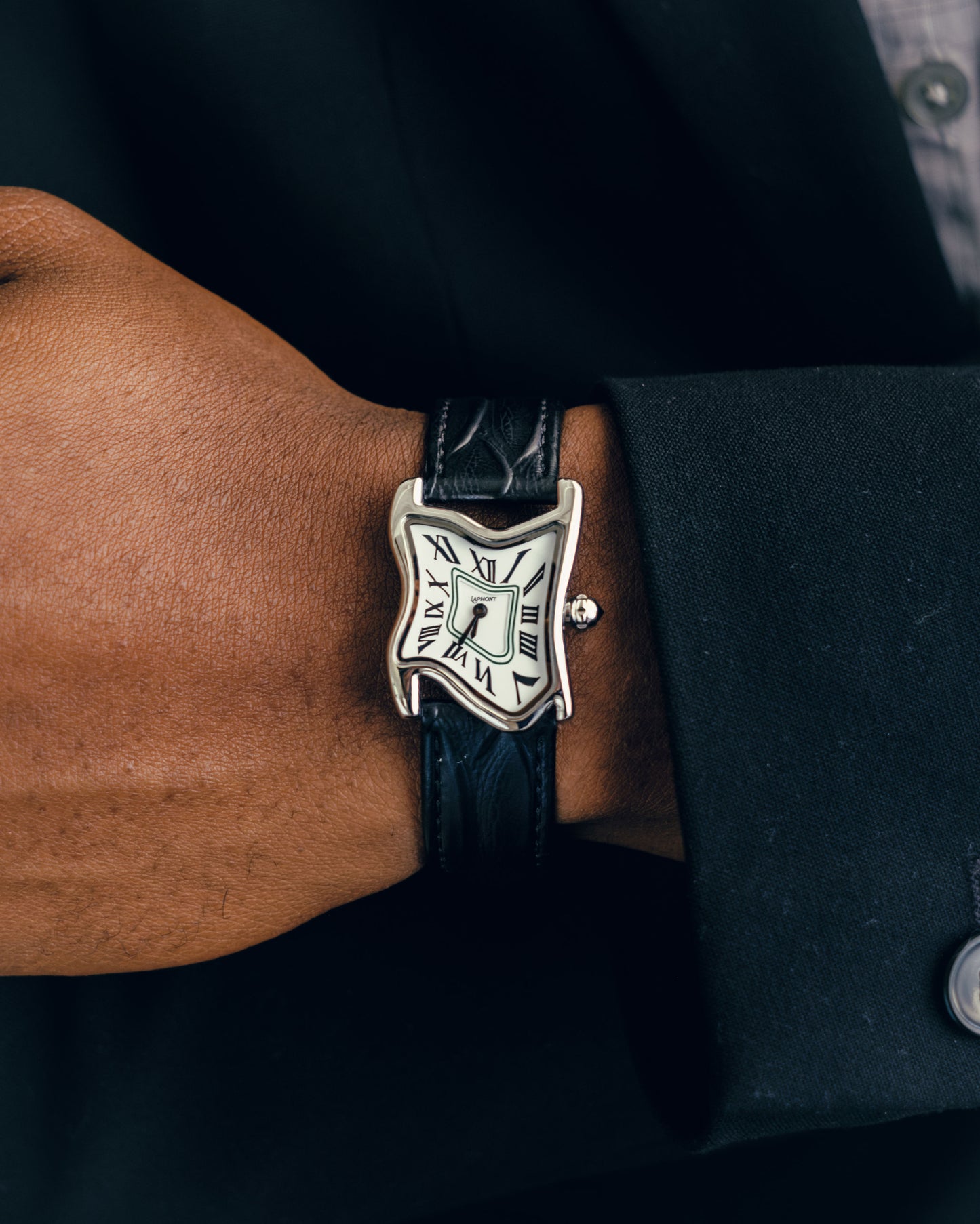Square Melting Watch Silver Small