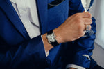 Square Melting Watch Silver Large