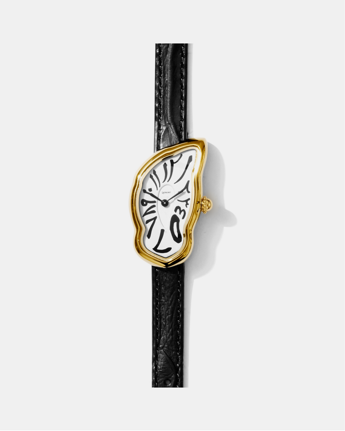 Melting_Watch_Gold_Black_Numbe
