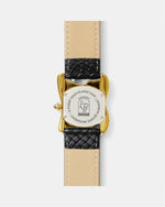 Square Melting Watch Large Gold Black Dial Edition